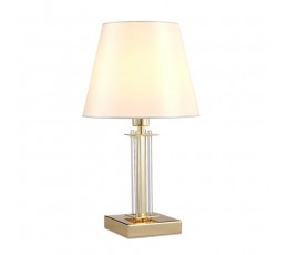 Лампа настольная Nicolas LG1 Gold/White Crystal Lux