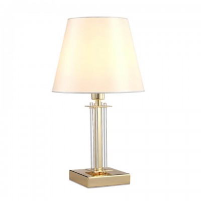 Лампа настольная Nicolas LG1 Gold/White Crystal Lux